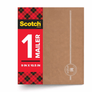 Scotch 9"X10.5" Curbside Recyclable Mailer Size 2: Padded Shipping Envelope, Self-Adhesive, Tan