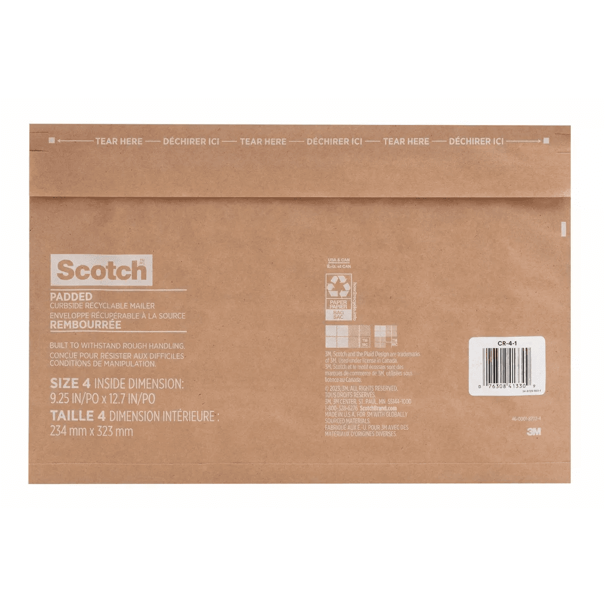 Scotch Curbside Recyclable Mailer Size 4 Brown: Self-Adhesive Shipping Envelopes, 13.5" X 9.5", Paper Material - Image 13