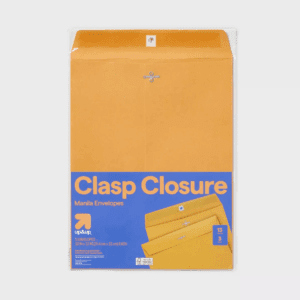 3Ct 10"X13" Clasp Closure Manila Envelopes - Up&Up™: Beige Paper Mailing Envelopes, Stationery, Office Supplies