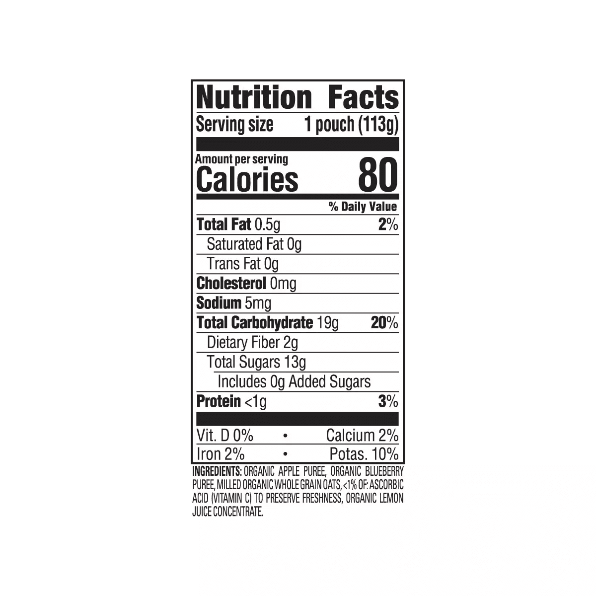 Happy Family Clearly Crafted Apples Blueberries & Oats Baby Meals -(Select Count) - Image 8