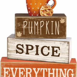 4 Pcs Fall Tabletop Decor Fall Cup Decoration Autumn Tiered Tray Decor Rustic Wooden Cup Block Sign Gift Thanksgiving Centerpiece Farmhouse Autumn Decoration for Harvest Party Kitchen Home