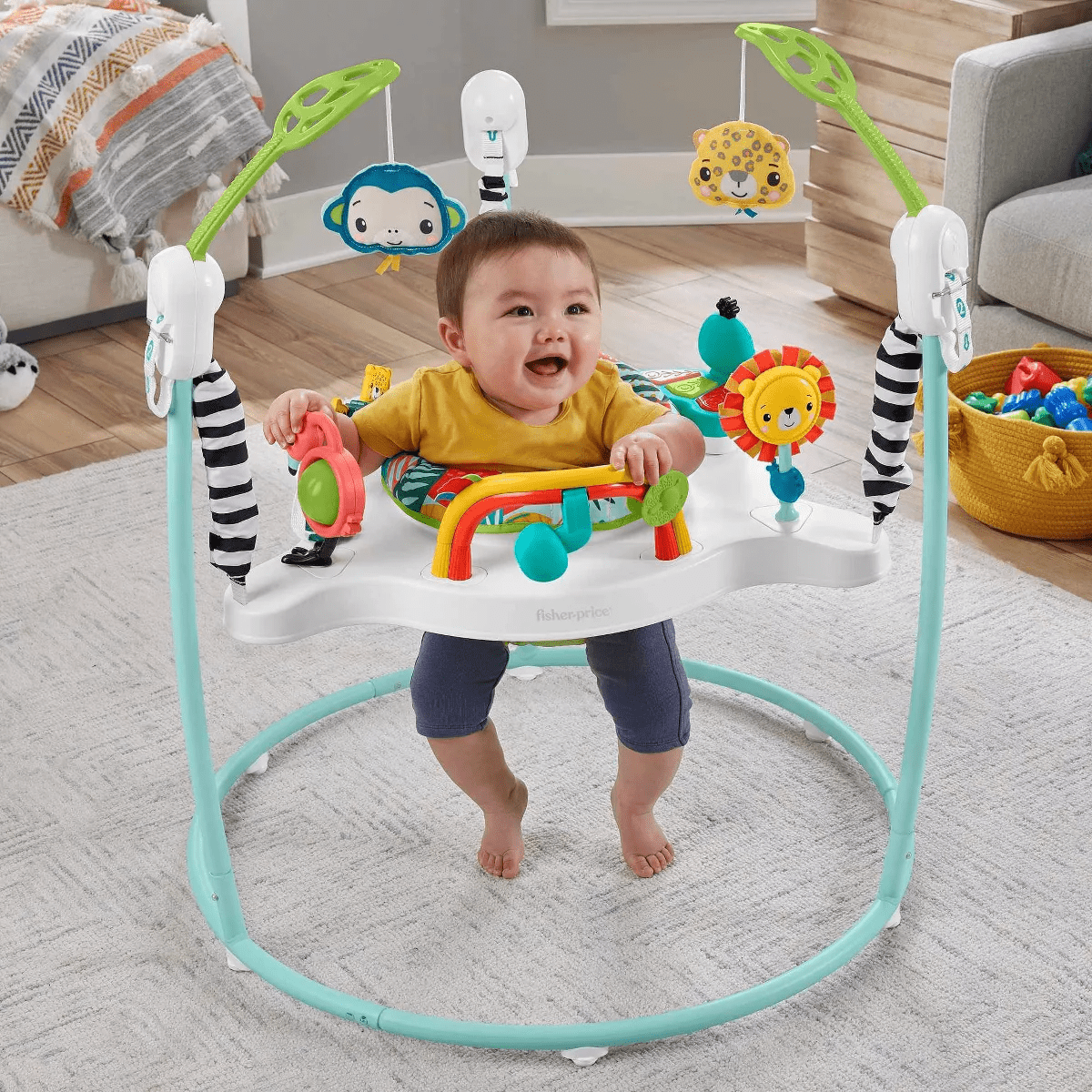 Fisher-Price Jumping Jungle Jumperoo Baby Jumper with Lights and Sound - Image 2