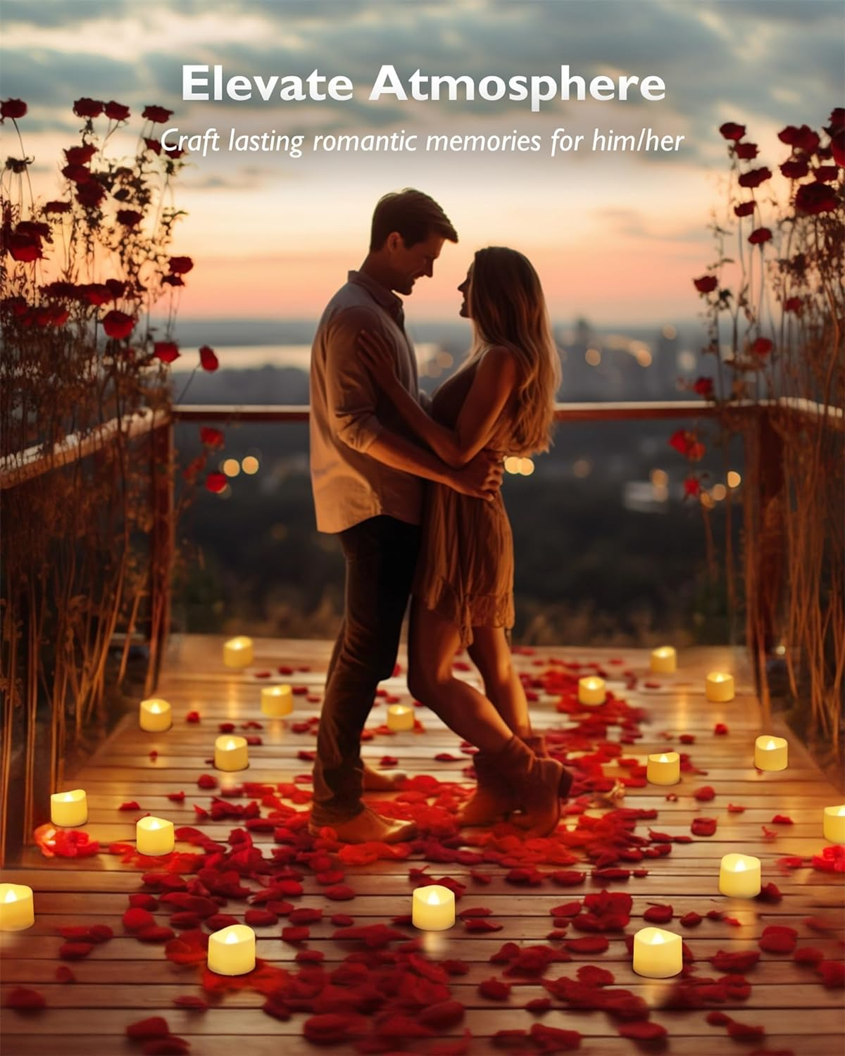 12Pcs Flickering Flameless Candle Battery Operated, 200+Hours Fake Electric LED Tea Lights for Votive, Centerpiece Table Decorations, Wedding, Aniversary, Halloween, Christmas - Image 9