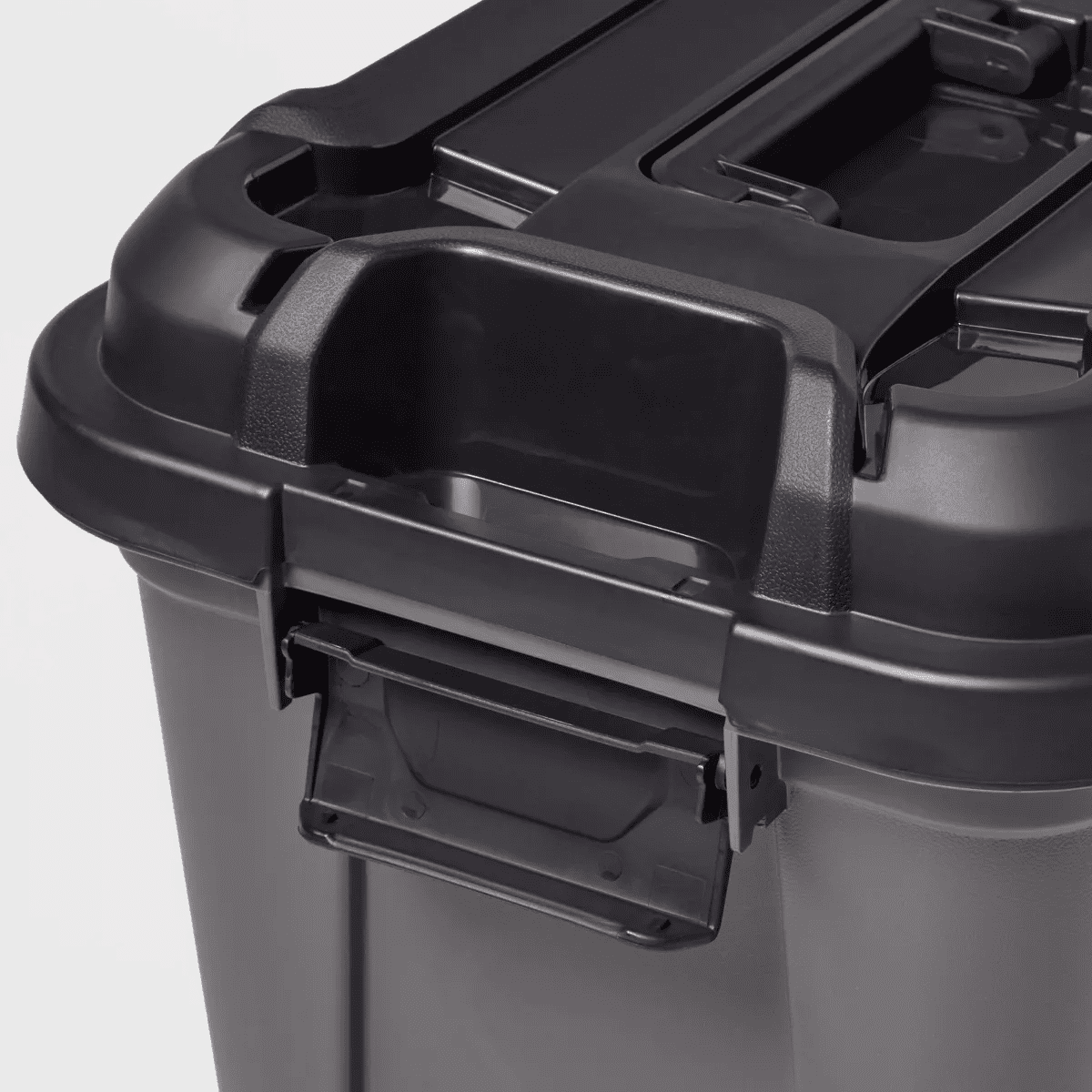 Tool and Hardware Latching Storage Box with Handle - Brightroomâ„¢: Gray Multi-Compartment Tote, 18L Capacity - Image 3