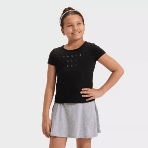 Girls' Short Sleeve Fitted Embellished T-Shirt - Cat & Jack