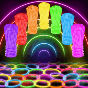 100 Ultra Bright Glow Sticks Bulk Party Pack - Halloween Glow in the Dark Party Supplies Pack - 8" Glowsticks Party Favors with Bracelets and Necklaces