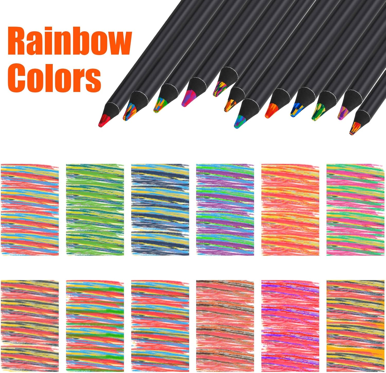 Stocking Stuffers for Kids, Art Supplies Teen Girl Boys Gifts Trendy Stuff 12 Colored Rainbow Pencils, Valentines for Kids Adults, Birthday Party Favors Arts and Crafts Easter Basket for 8-12 Year Old - Image 4