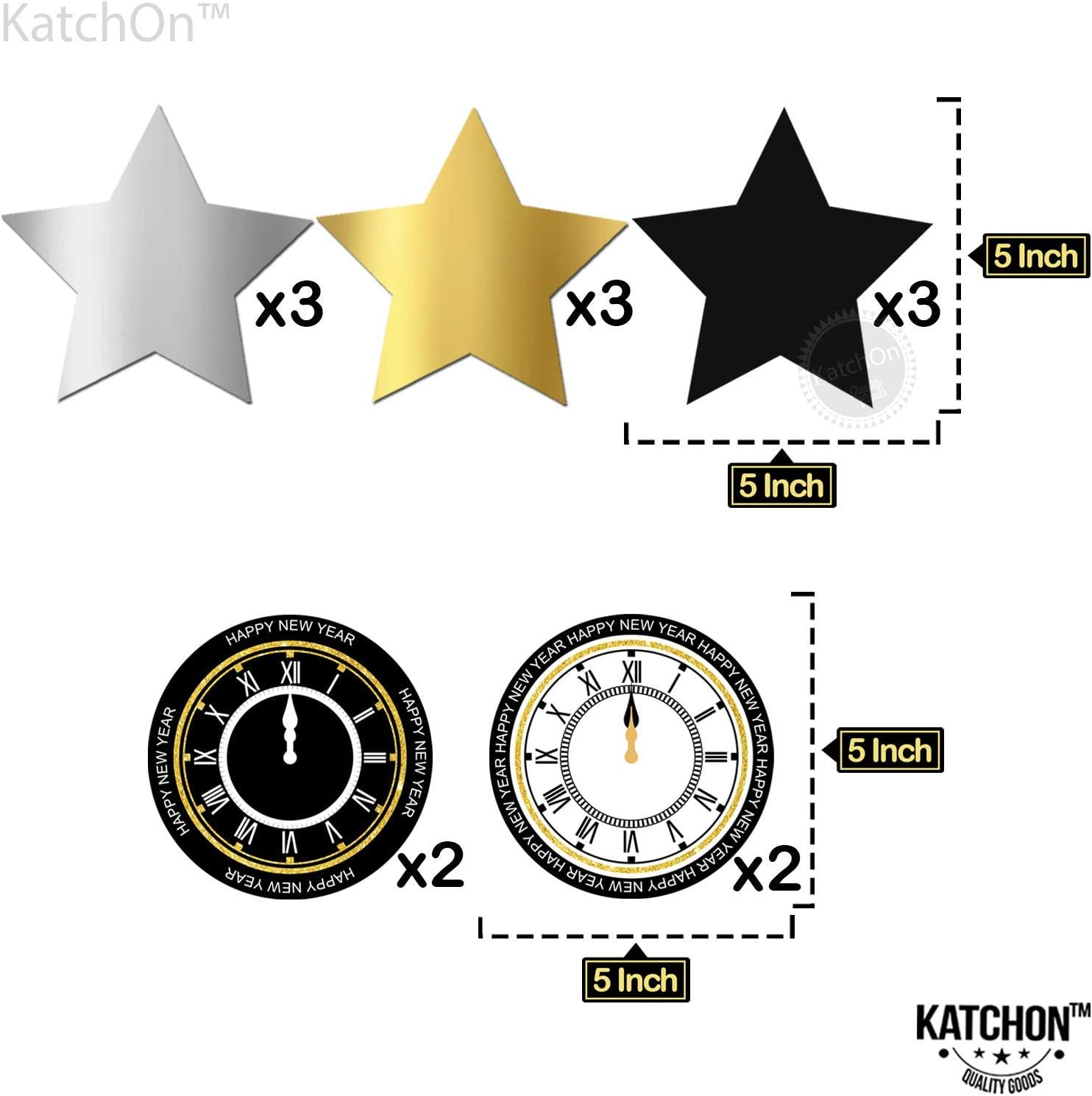 , Happy New Year Hanging Swirls - Pack of 30 | Black and Gold New Years Eve Party Supplies 2026 | Happy New Year Decorations 2026 - Image 9