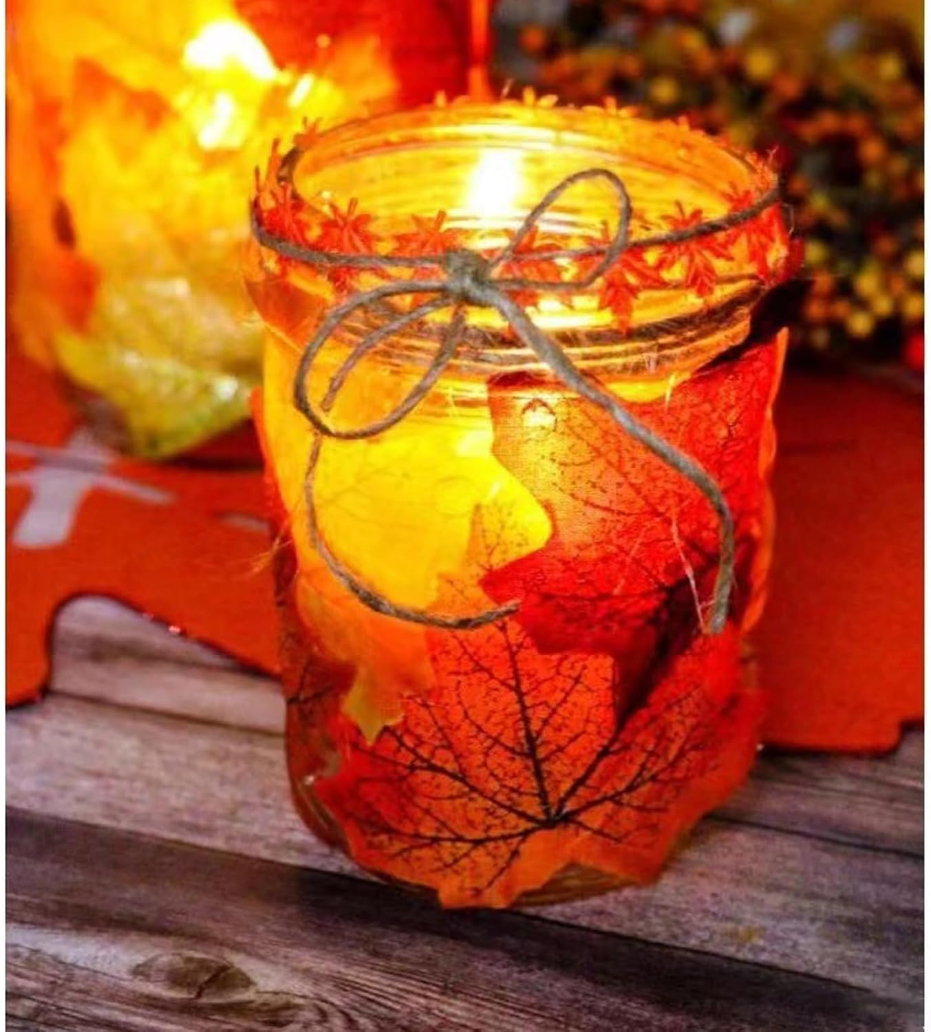 360 Pcs 8Cm/3.1Inch Artificial Maple Leaves 6 Colors Fall Leaves Thanksgiving Day Autumn Leaf Decorations Wedding Parties Props Party Table Decor Crafts Artificial Flowers 2024 - Image 4