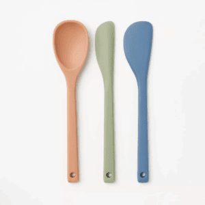 3Pk Silicone Mini Spatula Set - Figmint™: Multicolored Kitchen Utensil Set, Dishwasher-Safe, Adult Use
