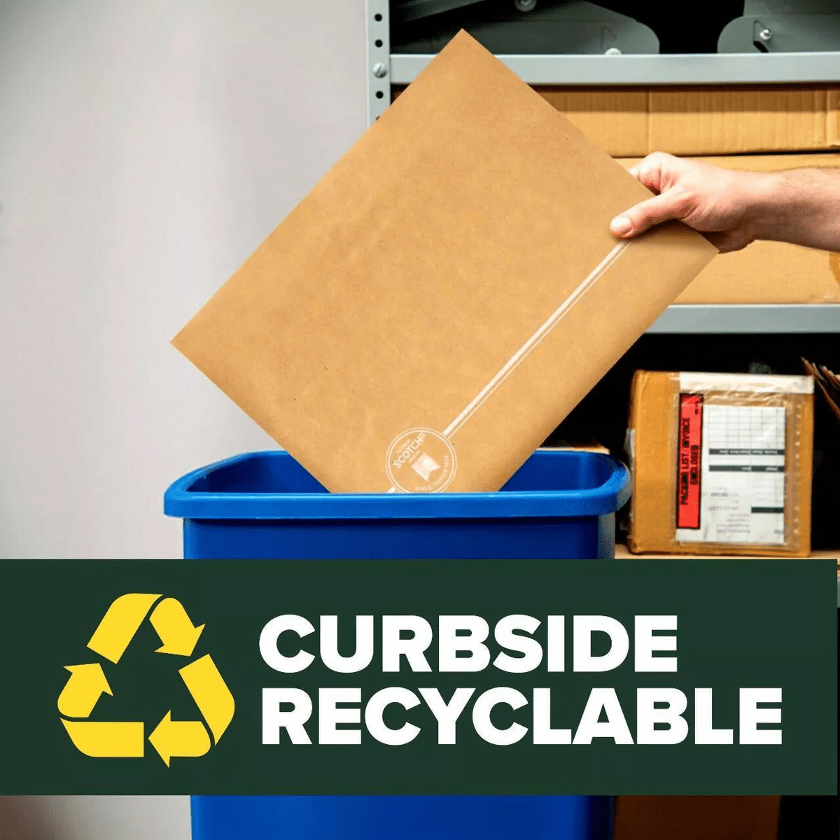 Scotch Curbside Recyclable Mailer Size 4 Brown: Self-Adhesive Shipping Envelopes, 13.5" X 9.5", Paper Material - Image 10