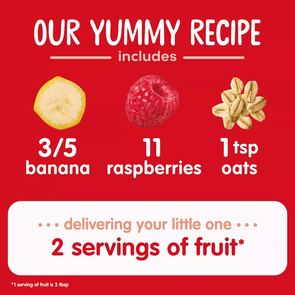 Happybaby Clearly Crafted Bananas Raspberries & Oats Baby Food Pouch - Image 3