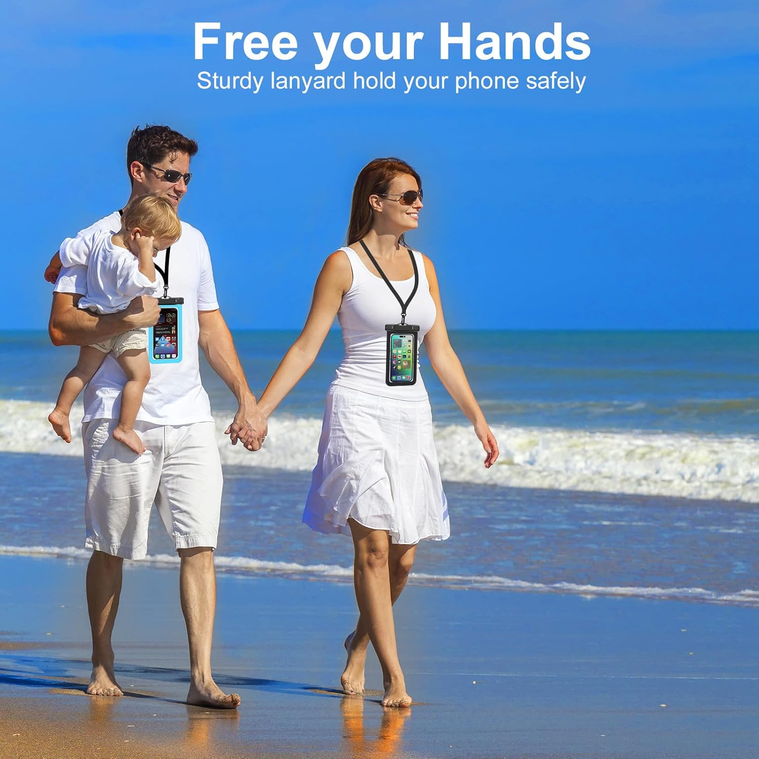 Up to 8.3" 4 Pack Multicolor Universal Waterproof Phone Pouch, Large Phone Waterproof Case Dry Bag,Protection Level: Ip68,Outdoor Sports for Apple Iphone,Samsung,And More,Black,Blue,Pink,Orange - Image 5