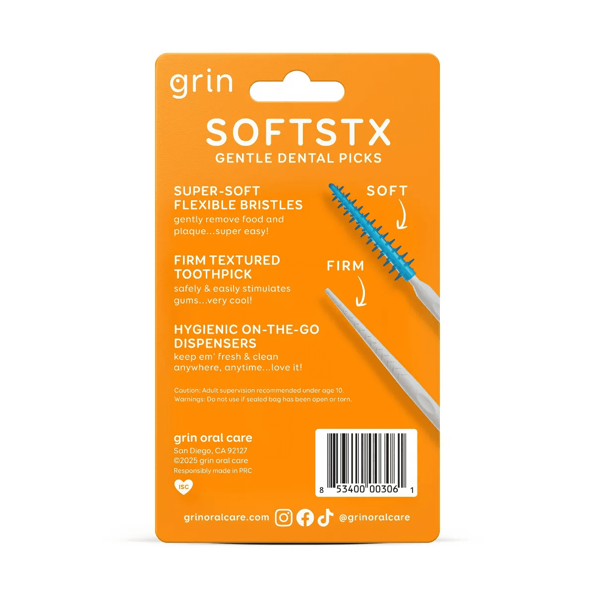 Grin Oral Care Softstx - 90Ct - Image 2