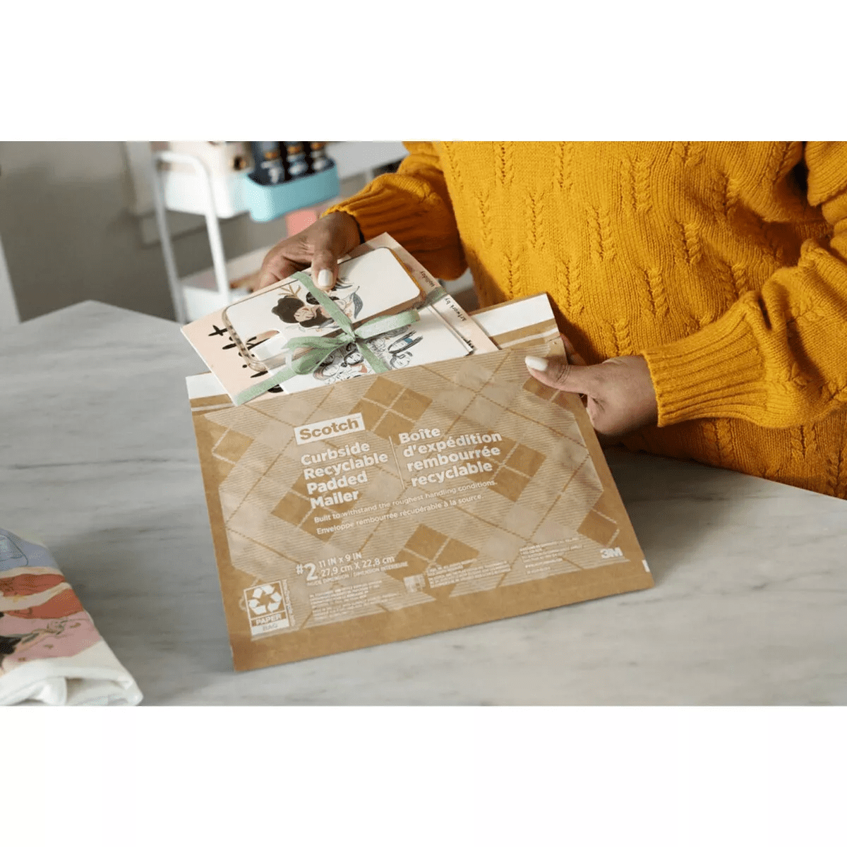 Scotch Curbside Recyclable Mailer Size 4 Brown: Self-Adhesive Shipping Envelopes, 13.5" X 9.5", Paper Material - Image 15