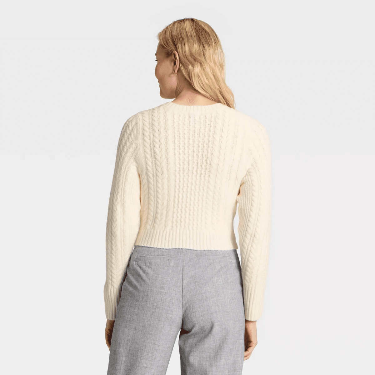 Women'S Long Sleeve Bow Cardigan Sweater - Image 2