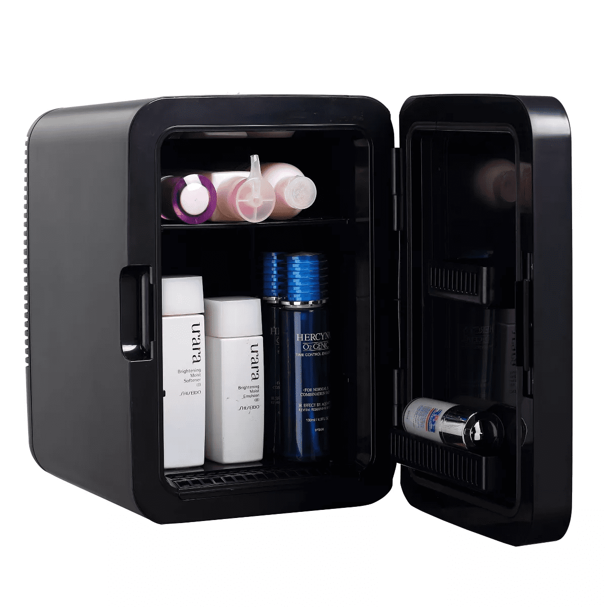 Frigidaire 0.35 Cu Ft 15 Can Retro Portable Mini Refrigerator Black with Stainless Door: Thermoelectric, 3 Shelves, ETL Listed - Image 4