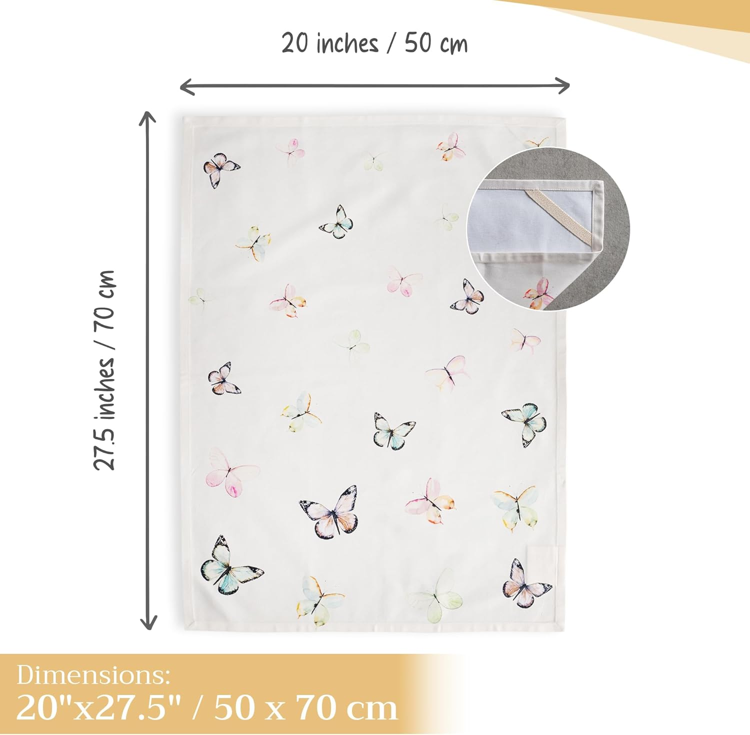 Kitchen Towels Set of 2 100% Cotton 27.50" X 20" Reusable Cloth Tea Dish Towels Absorbent with Hanging Loop for Kitchen, Dining, Cocktail Parties Spring/Summer (Botanical Fresh) - Image 4