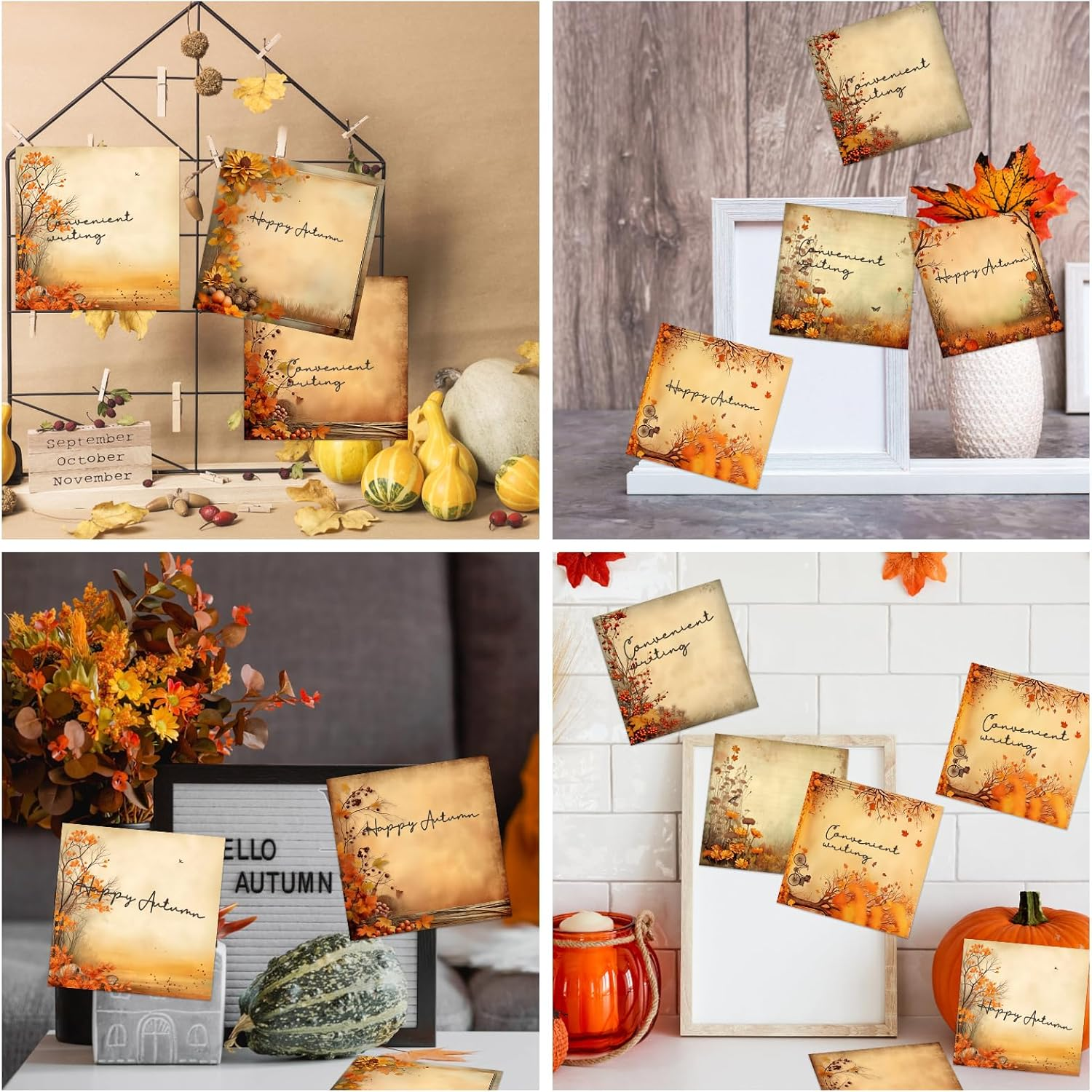 16 Pieces Fall Sticky Notes 3X3 Inch Cute Fall Maple Leaf Note Pads Adesive Memo Notes for Reminder Studying Planning School Office Home Teacher Student Present, 16 Designs - Image 5