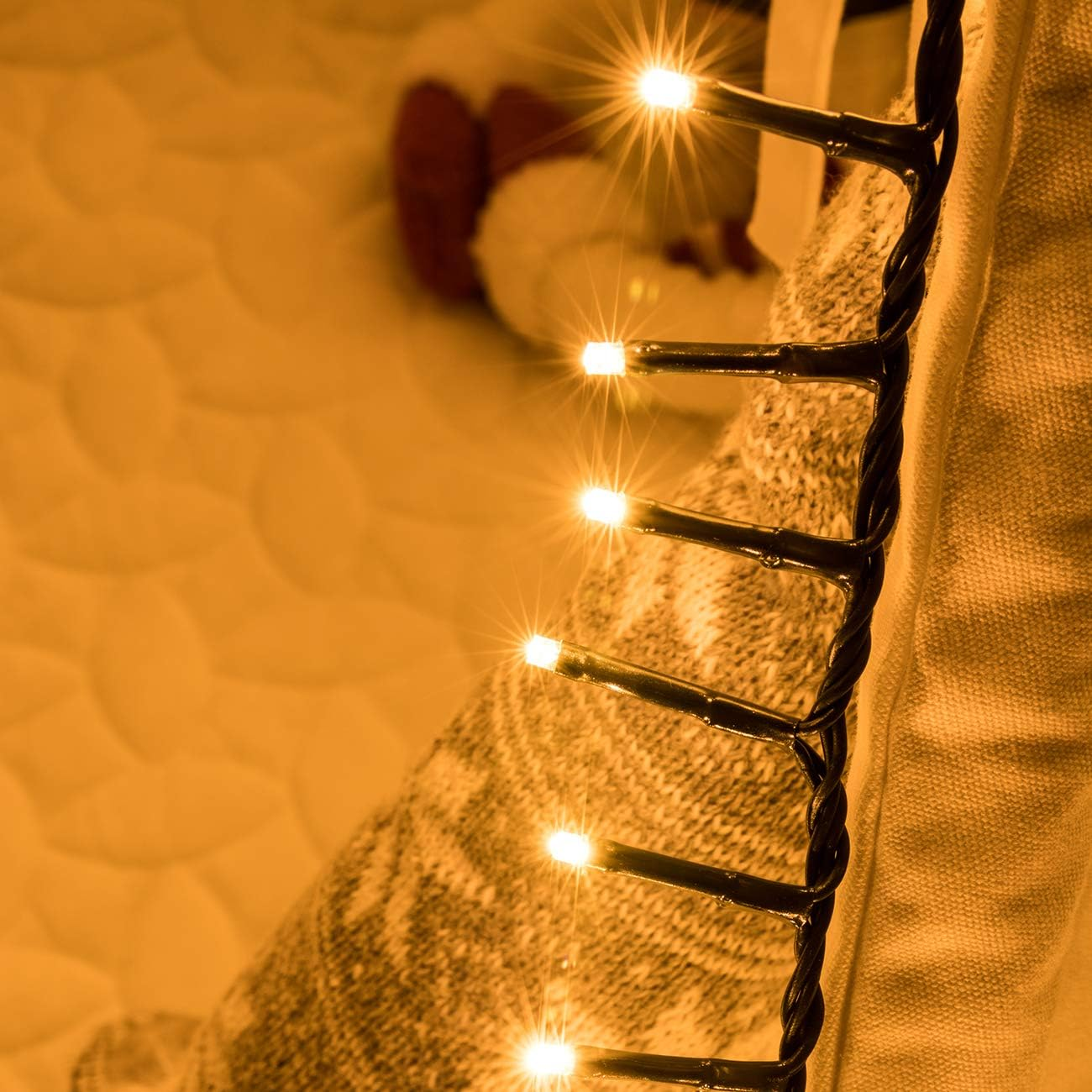 500 LED 49Ft Christmas Cluster Lights String Lights Decoration for Home Garden Wedding Party Xmas Tree Bedroom Indoor Outdoor Decor (Warm White) - Image 3