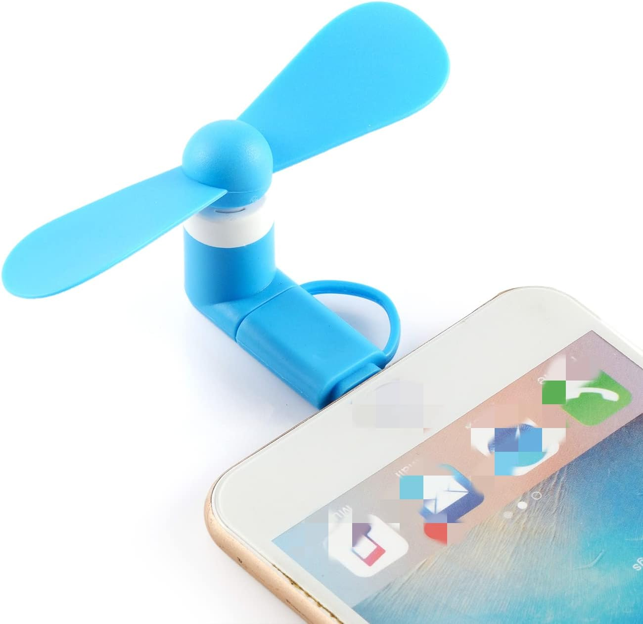 Mini Cell Phone Fan 2-In-1 Fan Compatible for Iphone, Ipad, Android Smartphone,Tablet - Colorful and Powerful- Cell Phone Summer Accessories (6-Pack) - Image 5