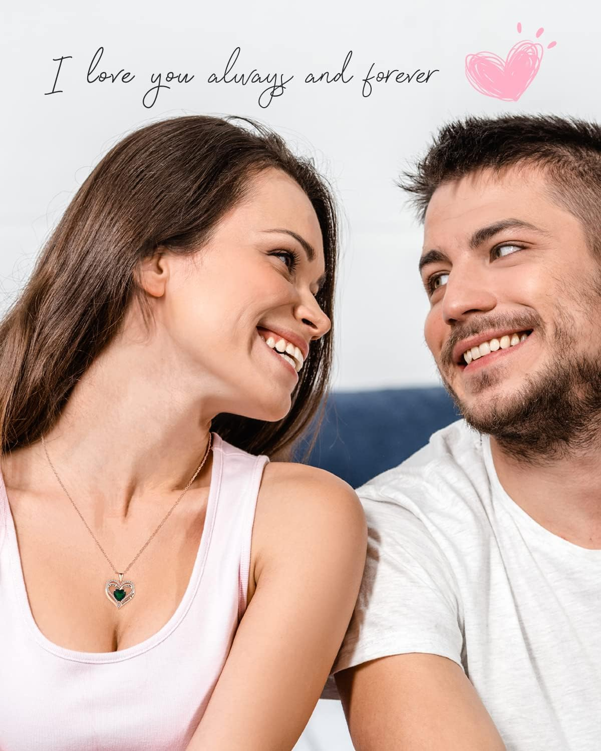 S925 Sterling Silver Necklace for Women, Wife Jewelry Rose Gold, Mom Birthday Valentines Mothers Day Gifts, Girlfriend Necklaces, Daughter Heart Jewel, Anniversary for Her - Image 2