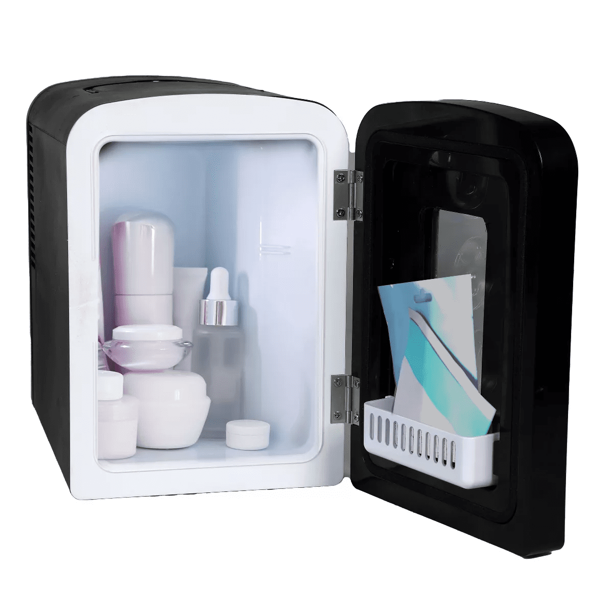 Frigidaire 0.17 Cu Ft 9 Can Retro Portable Mini Refrigerator with Door Window: Stainless Steel, 2 Shelves, ETL Listed - Image 4