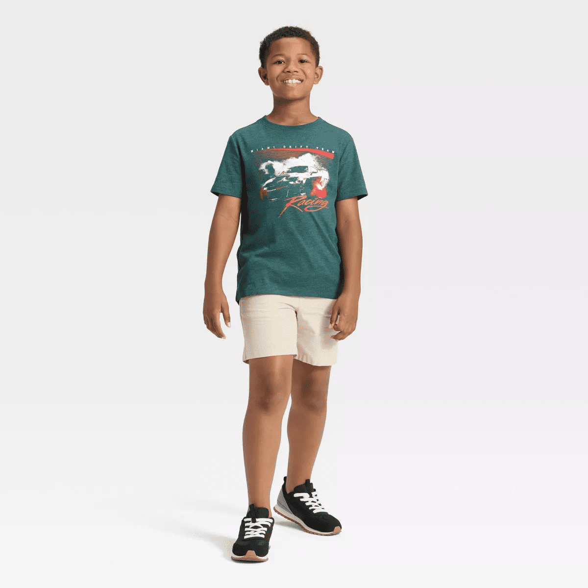 Boys' Short Sleeve Miami Drift Team Graphic T-Shirt - Cat & Jack Dark™ Dark Green - Image 4