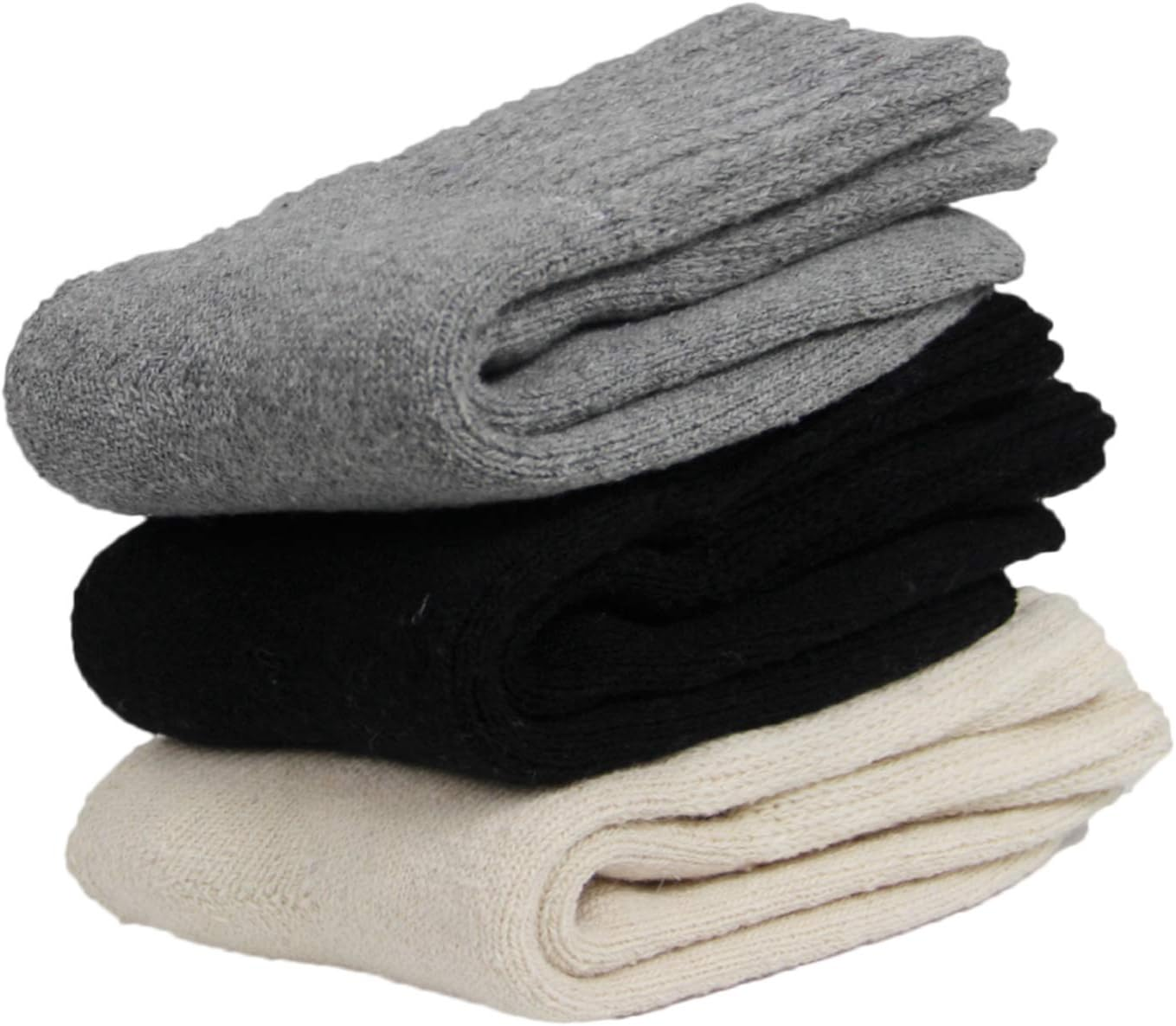 Boot Socks for Women Winter Solid Thick Warm Socks Cozy Crew Socks Christmas Gift - Image 2