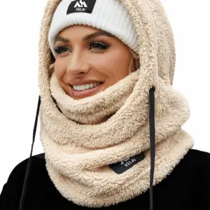 Balaclava Fleece Ski Mask for Men Women Winter Face Masks Windproof Hooded Scarf Cold Weather Hat Neck Warmer