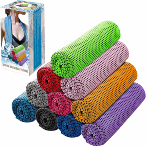 10Pcs Cooling Towel Ice Towel Cooling Towels for Neck and Face Microfiber Cooling Towel for Gym, Travel, Yoga, Camping, Running, Outdoor Sport (10 Colors)