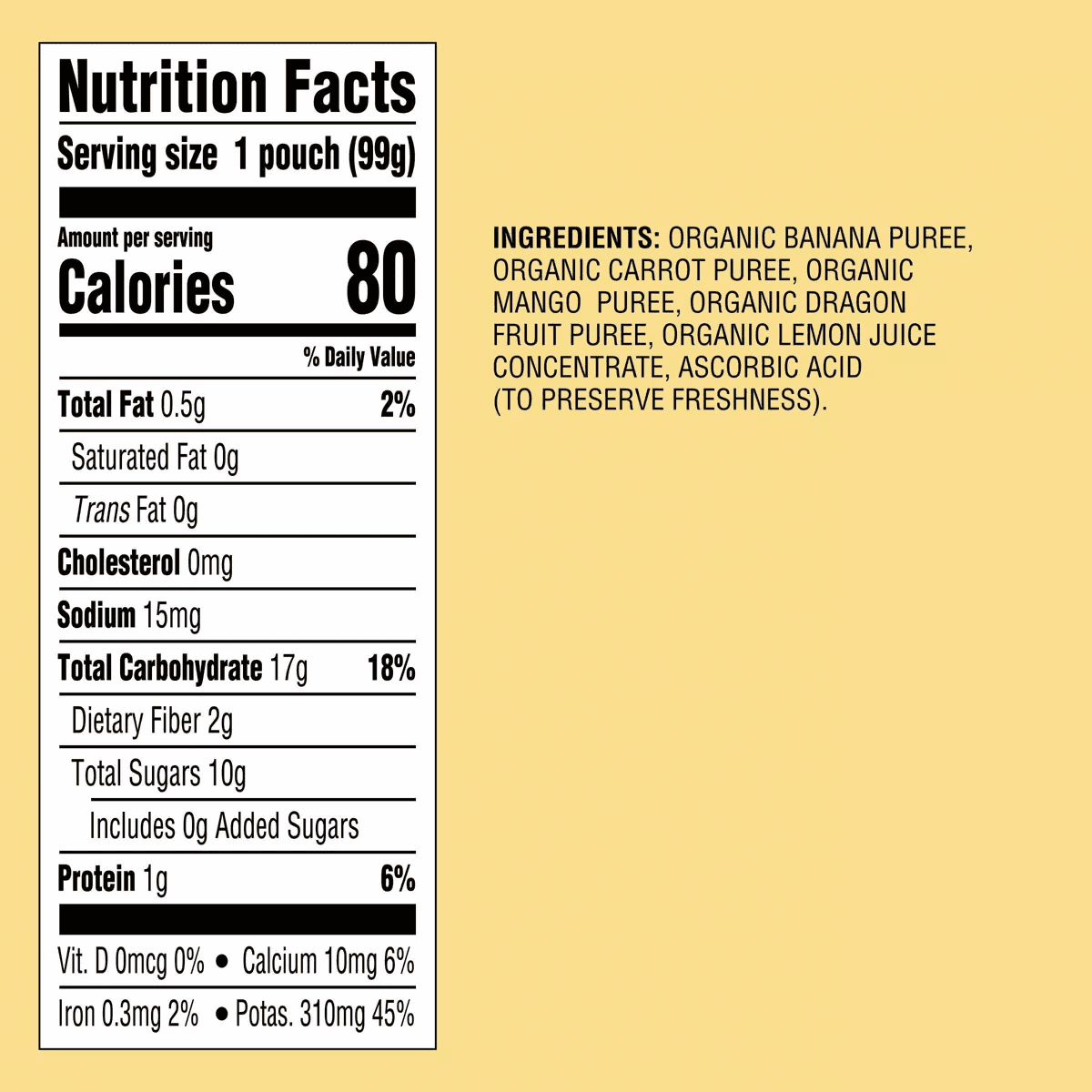 Organic Banana Carrot Mango Baby Food Pouch - 3.5Oz - Good & Gatherâ„¢ - Image 4