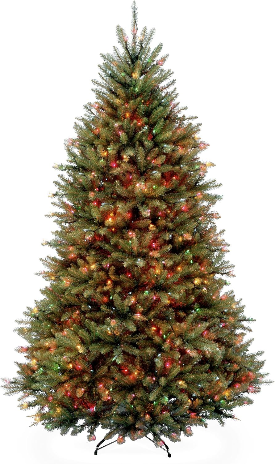 Pre-Lit Artificial Full Christmas Tree, Green, Dunhill Fir, Dual Color LED Lights, Includes Stand, 7.5 Feet, Dual Colored Lights - Image 4