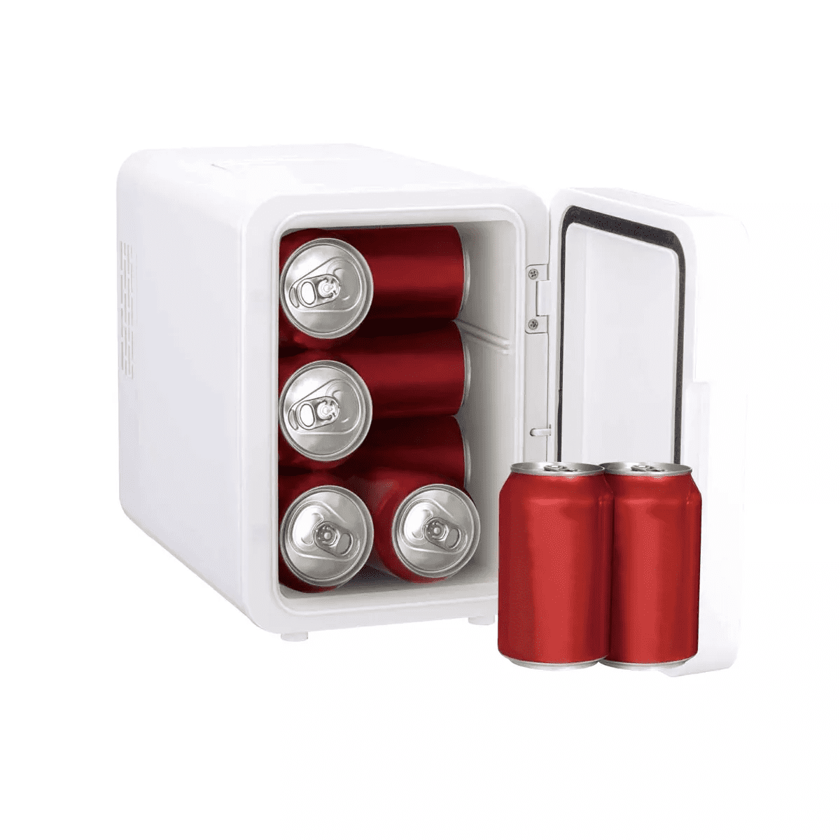 Frigidaire Gallery 9 Can Beauty Lighted Mirror Fridge White: Countertop Beverage Refrigerator, Thermoelectric Cooling - Image 9