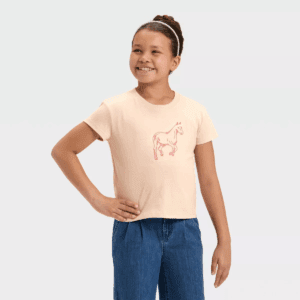 Girls' Short Sleeve Relaxed Fit Graphic T-Shirt - Cat & Jackâ„¢