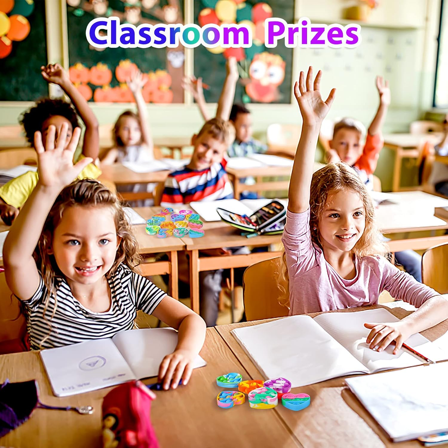 Pop Fidget Toys Bulk Its Valentines Day Gifts for Kids Classroom 30 Pack Valentine Party Favors for Kids Mini Pop Heart Keychain It Fidget Toy Fidgets for Classroom Prizes Birthday Goodie Bag Stuffers - Image 6