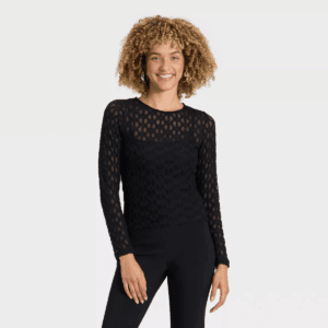Women'S Long Sleeve Lace Top