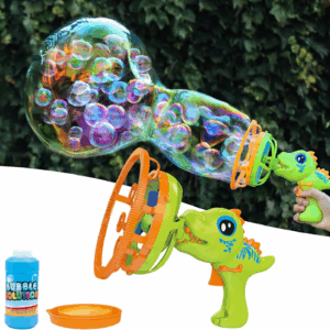 Bubble Gun Bubble Machine Dinosaur Bubble Blower Toy for Kids and Toddlers Bubble in Bubble Gun Party Favors Birthday Christmas Easter Gift for 3 4 5 6 7 8 9 Years Old Boys and Girls (Green)