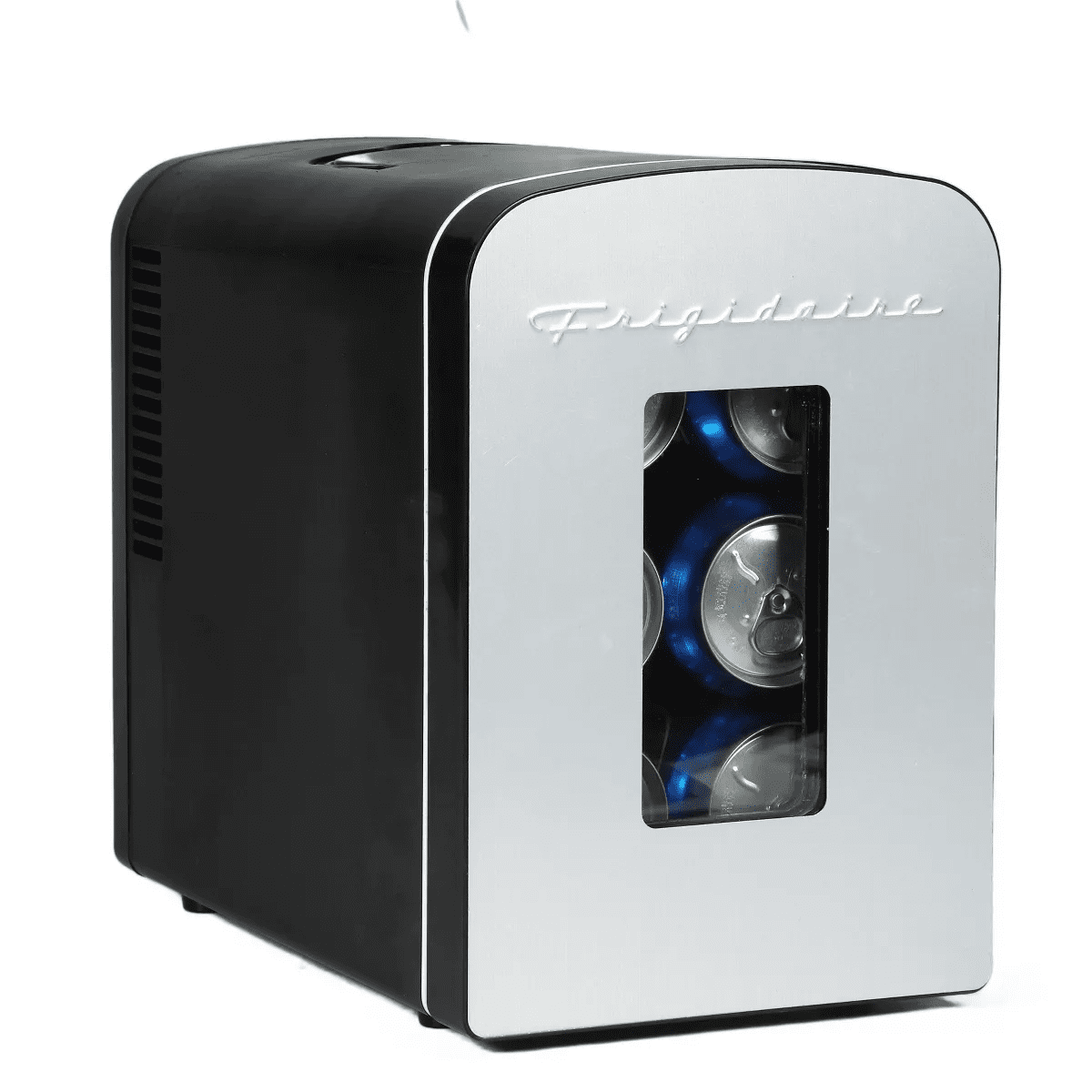 Frigidaire 0.17 Cu Ft 9 Can Retro Portable Mini Refrigerator with Door Window: Stainless Steel, 2 Shelves, ETL Listed - Image 3