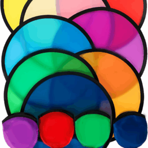 Foldable Flying Disc Fans Bulk with Bags 9.8 Inch DIY Sublimation Handheld Cooling Fan Beach Flying Disc for Summer Outdoor Games Activities Birthday Wedding Party Favors