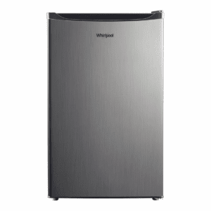 Whirlpool 4.3 Cu Ft Mini Refrigerator Stainless Steel WH43S1E: Compact Dorm Fridge, Energy Star, Reversible Door, 2 Shelves