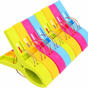 Beach Towel Clips, Beach Clips, Towel Clips for Beach Chairs Cruise, Heavy Duty Clothes Pins-Keep Your Towel from Blowing Away, Beach Accessories for Vacation Must Haves (Multicolor-8Pcs)
