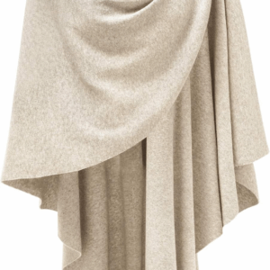 Womens Large Cross Front Poncho Sweater Wrap Topper Knitted Elegant Shawls Cape for Fall Winter