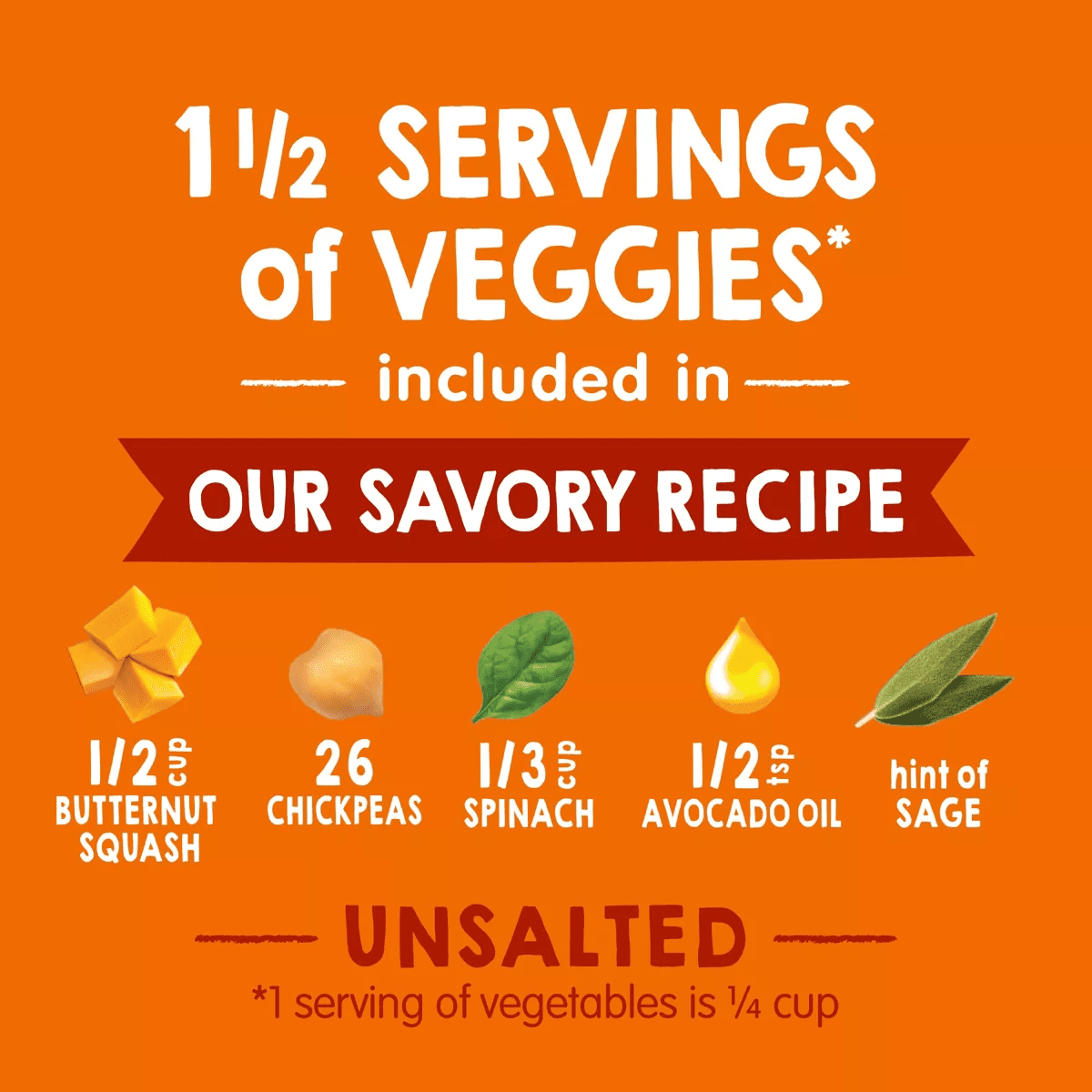 Happybaby Organics Stage 2 Squash Chickpeas and Spinach with Avocado Oil & Sage Baby Food Pouch - 4Oz - Image 6