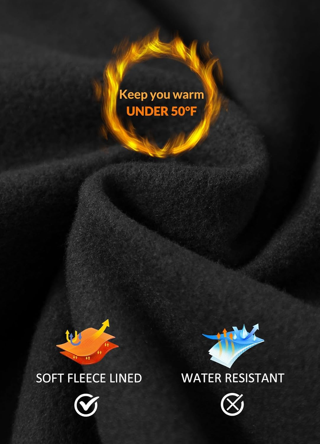 Women'S Fleece Lined Leggings Thermal Warm Winter Tights High Waisted Yoga Pants Cold Weather with Pockets - Image 3