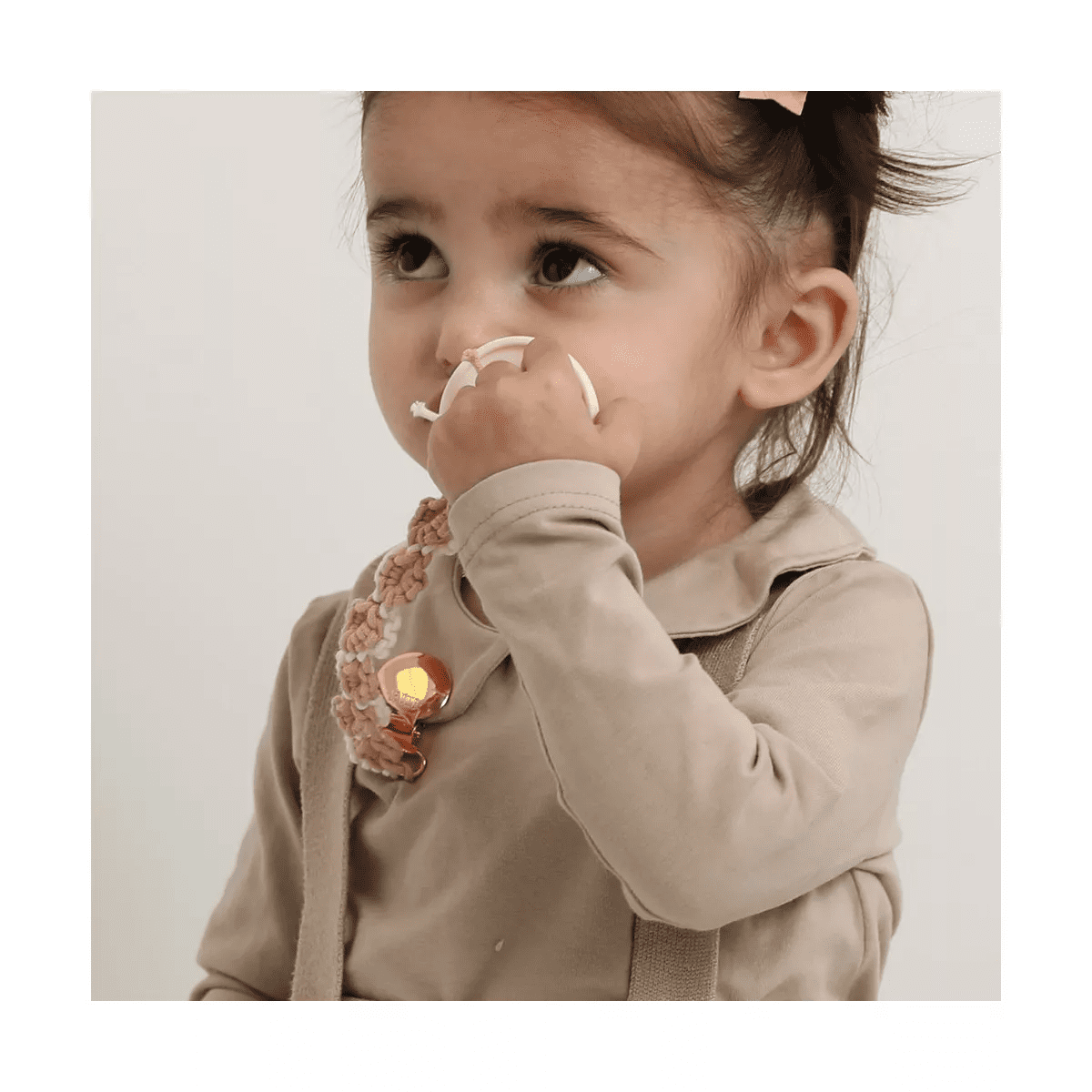 Macrame Pacifier Clip - Baby Pacifier Holder Leash Boho Wooden Clips - Teething Toy with Handmade Braided Cotton Modern Unisex Baby Gift (Multicolor) - Image 4