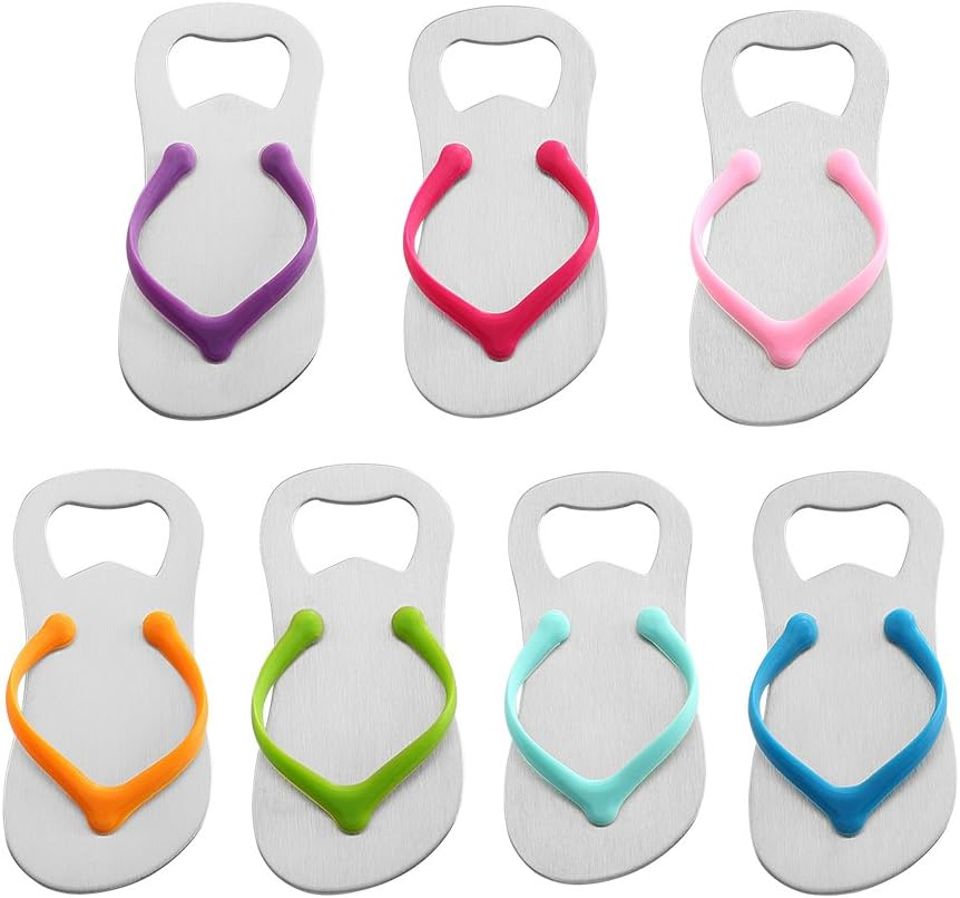 7 Pack Flip-Flop Bottle Opener, Gift Wrap for Each Opener