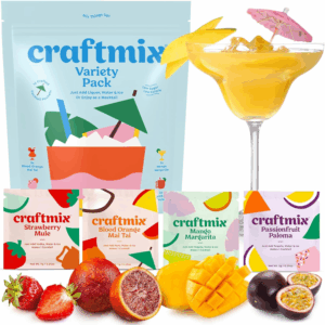 Variety Pack Cocktail & Mocktail Drink Mixer, Skinny Mixes - Water Flavoring Packets - Made with Real Fruit - Vegan Low-Carb, Low-Sugar, Non-Gmo, Dairy Free, Gluten Free, 12 Pack