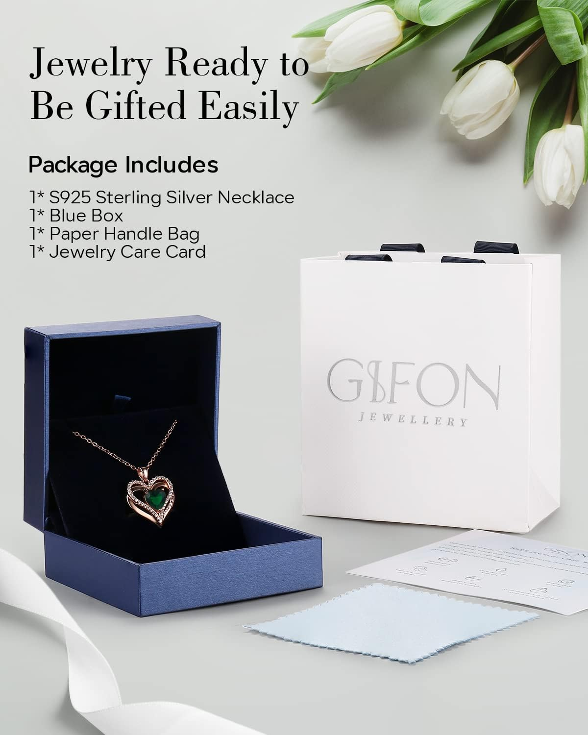 S925 Sterling Silver Necklace for Women, Wife Jewelry Rose Gold, Mom Birthday Valentines Mothers Day Gifts, Girlfriend Necklaces, Daughter Heart Jewel, Anniversary for Her - Image 5