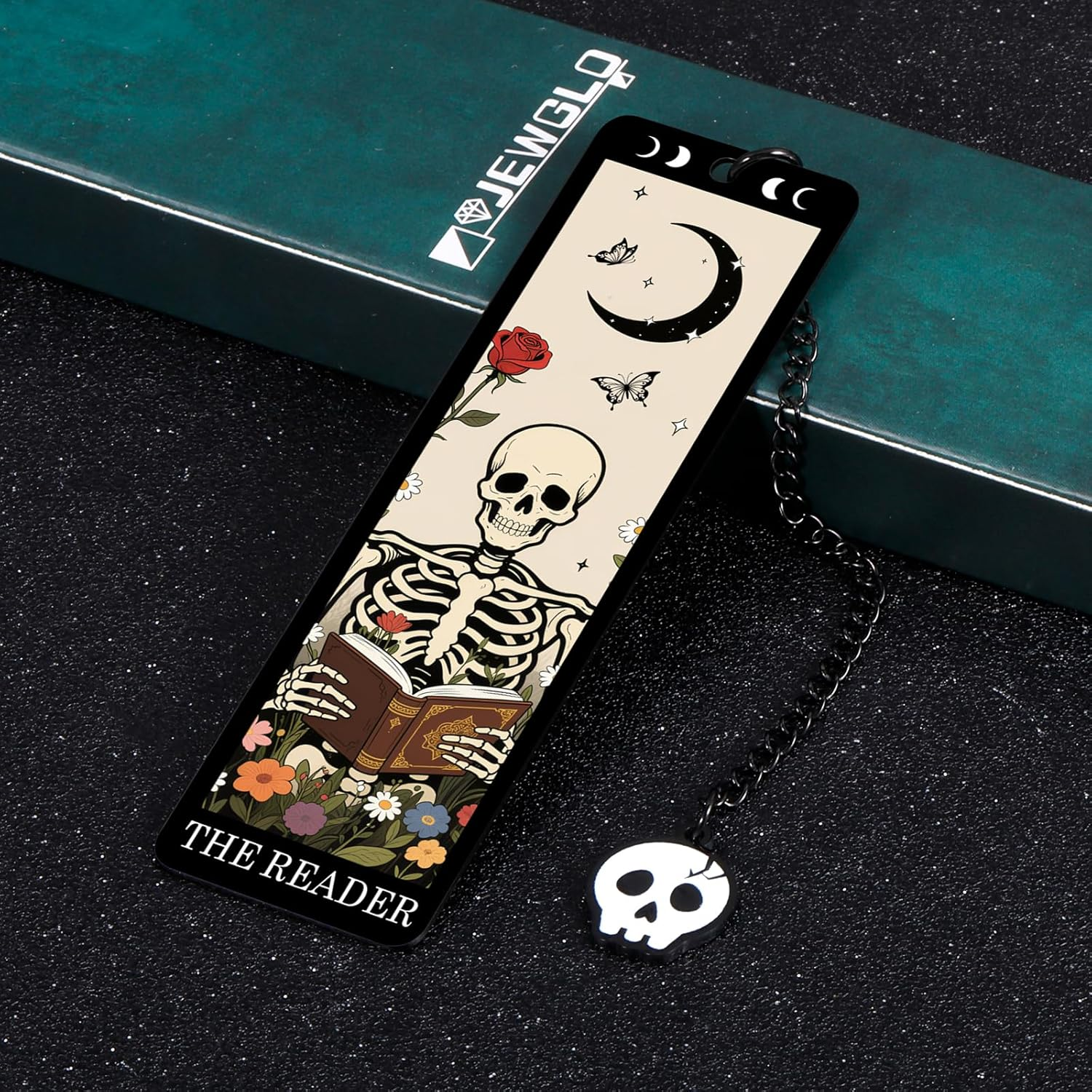 Halloween Gifts for Women Adults - Horror Bookmark Gifts Skeleton Bookmarks Dark Romance Bookmarks Funny Tarot Card Bookmark for Book Lovers - Halloween Boo Basket Items Spooky Gift Basket Stuffers - Image 7